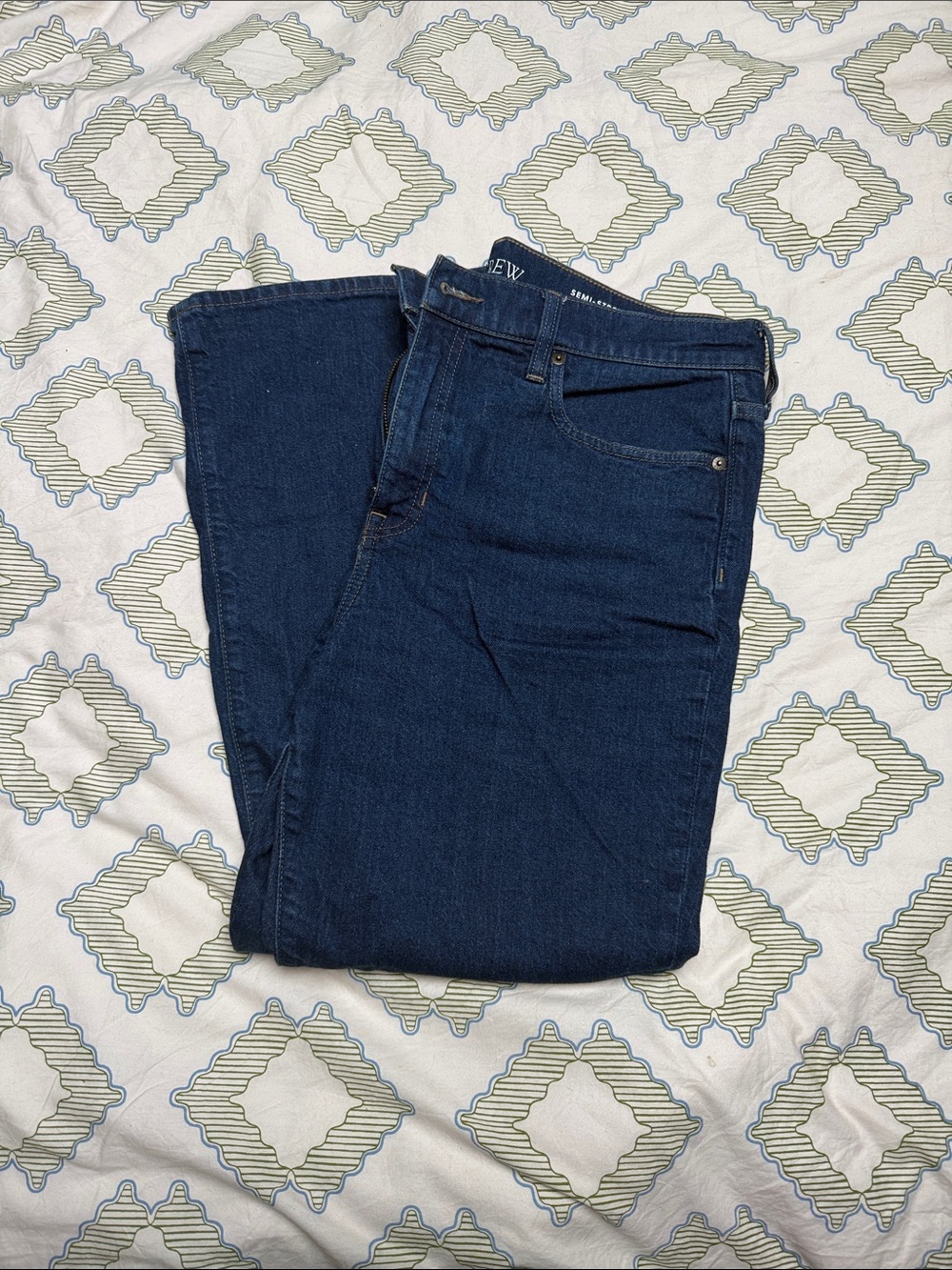 J. Crew Men's Deep Indigo Straight Jeans
